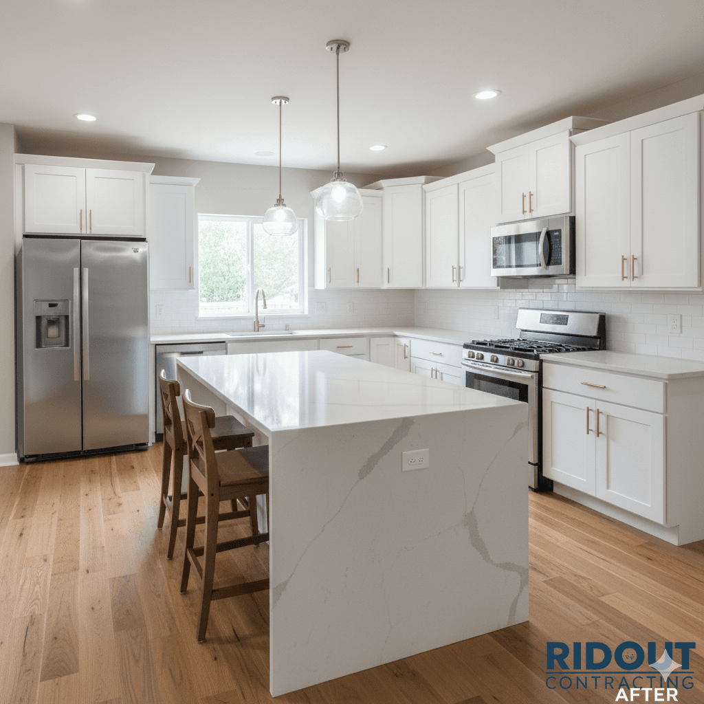 Kitchen Design Update - After renovation by Rideout Contracting