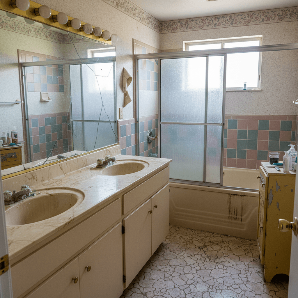 Luxury Master Bathroom Remodel - Before renovation