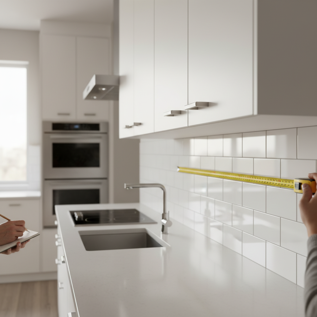 Example of measuring backsplash