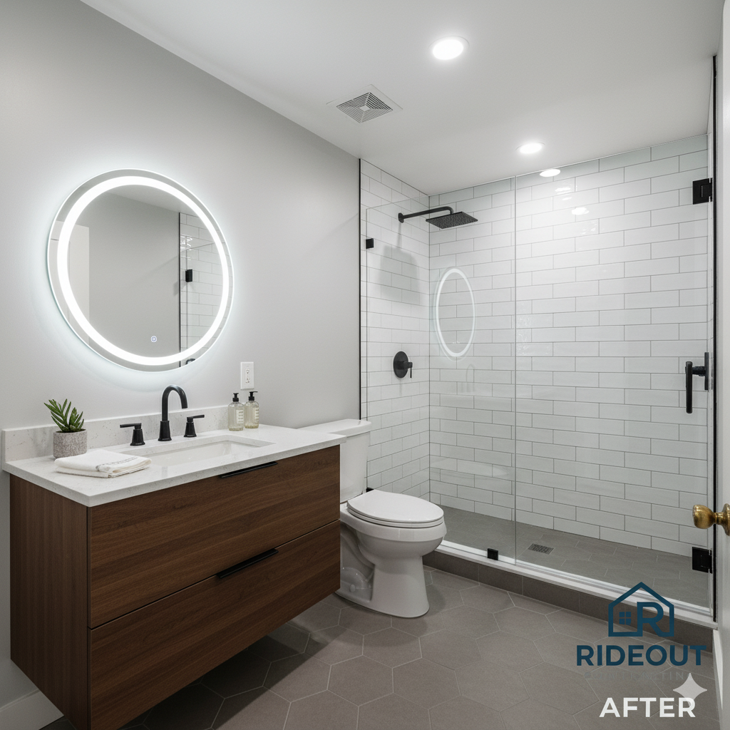 Spa-Style Bathroom Remodel - After renovation by Rideout Contracting