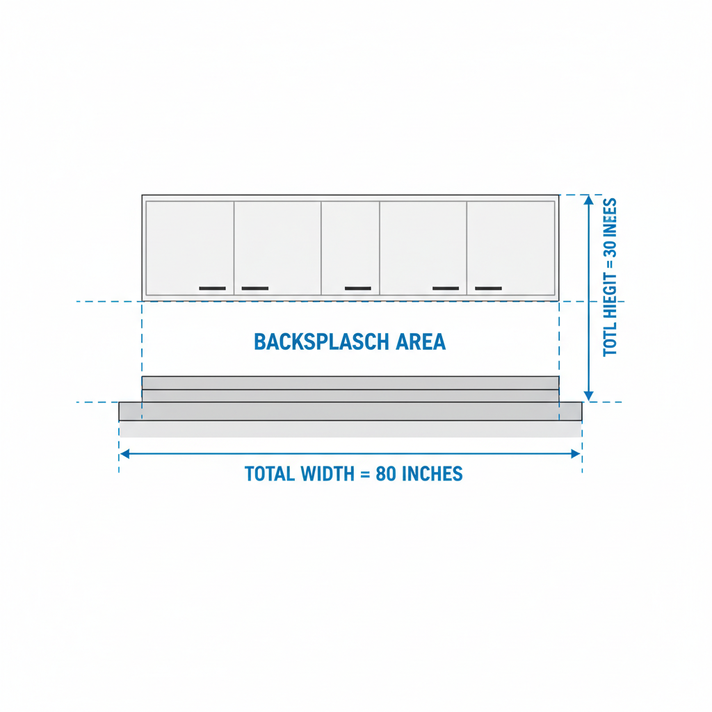 Kitchen backsplash measurement diagram