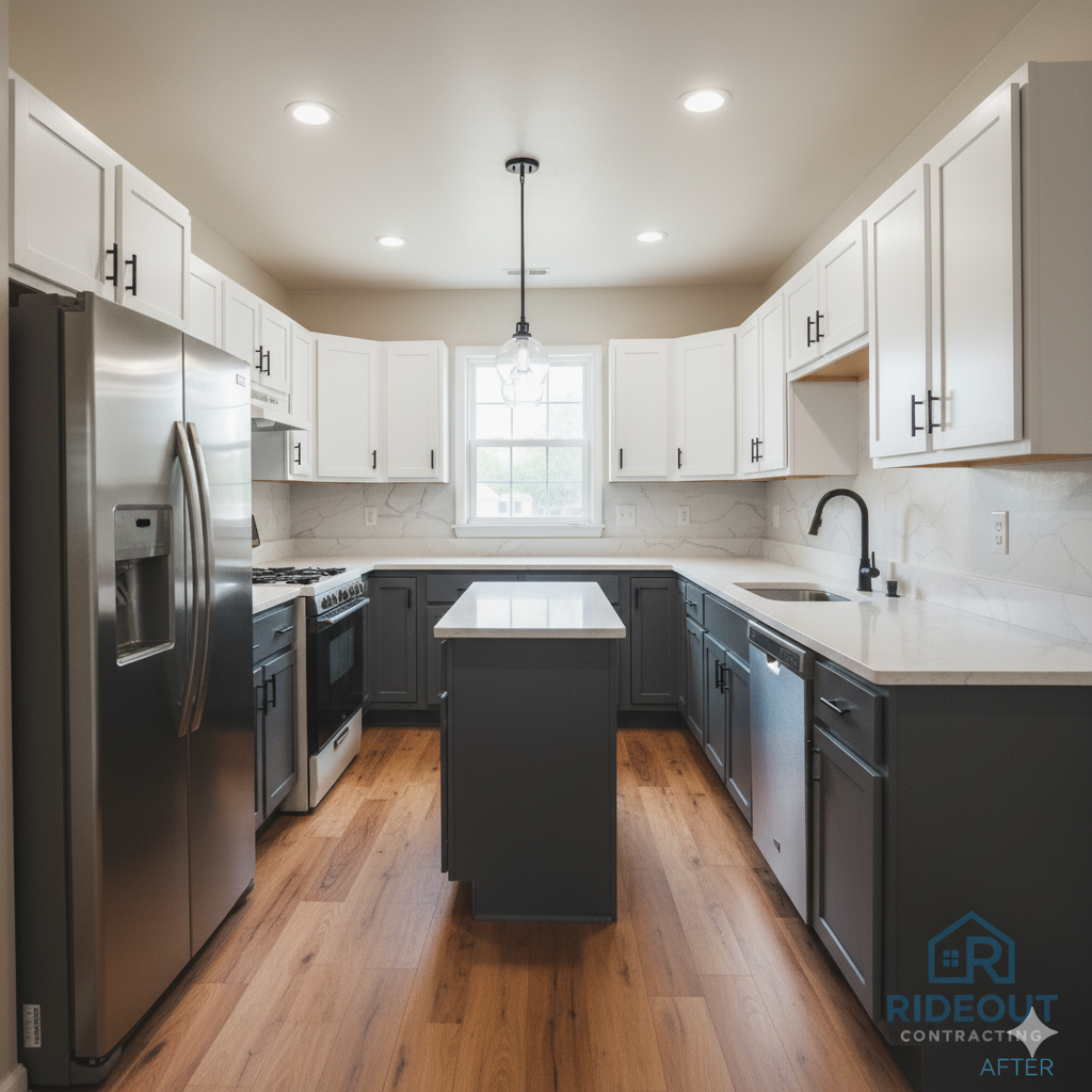 Contemporary Kitchen Makeover - After renovation by Rideout Contracting