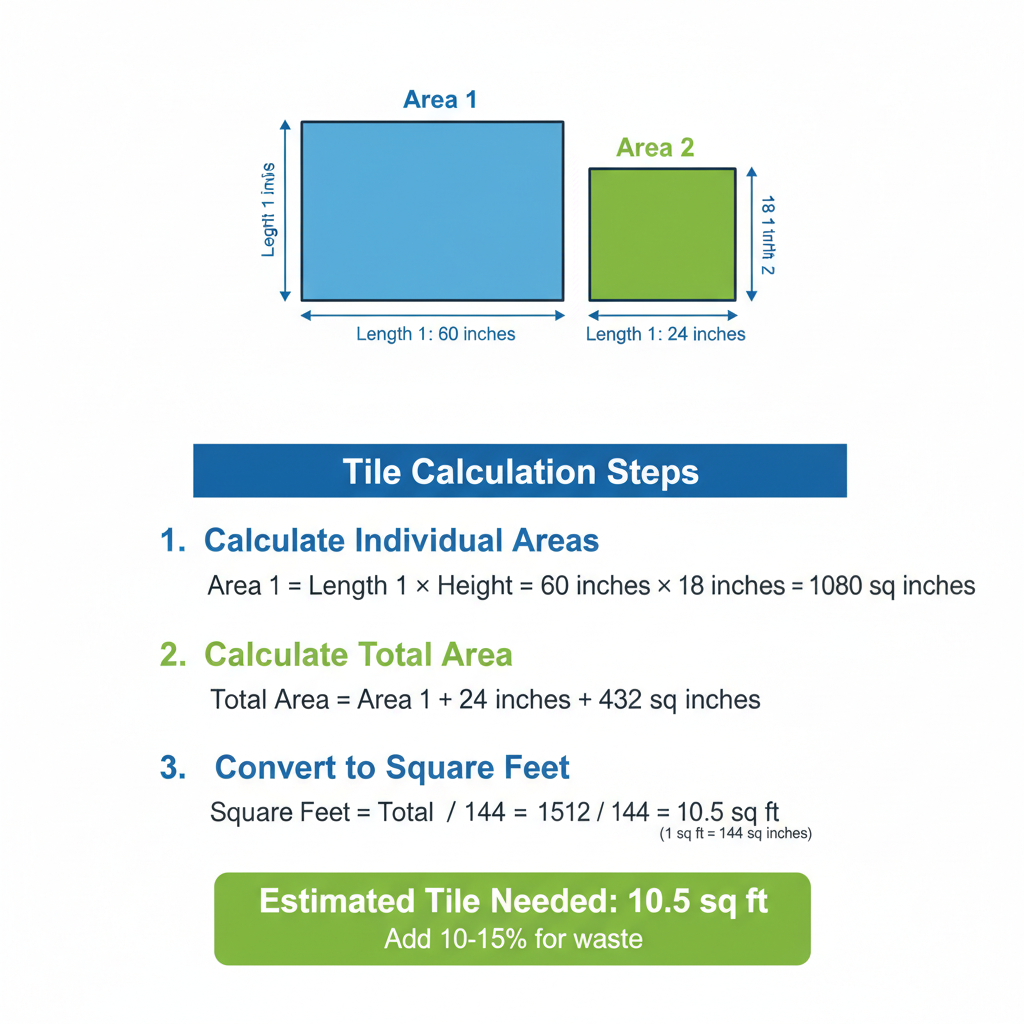 Tile calculation visual guide